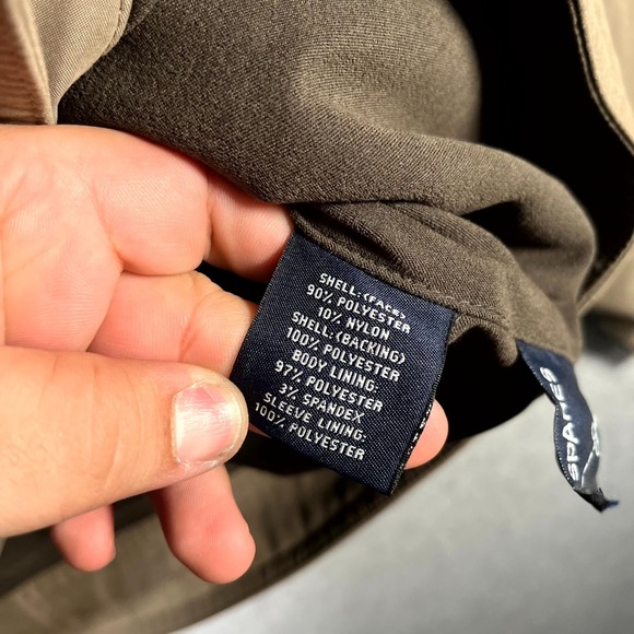 Roundtree & Yorke Bomber Jacket Mens Large Brown Microfiber Full Zip Outdoor - Picture 4 of 9